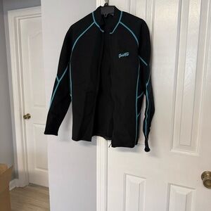 Body Glove Black & Teal Women's Rash Guard One-Piece Cover